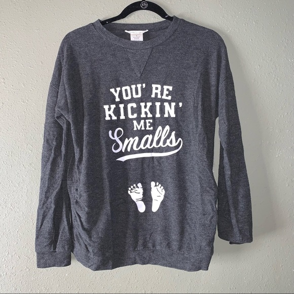 Angel Kiss Sweaters - Maternity You’re Kickin Me Smalls Top